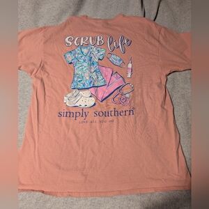 Simply Southern Coral 'Scrub Life' Tee